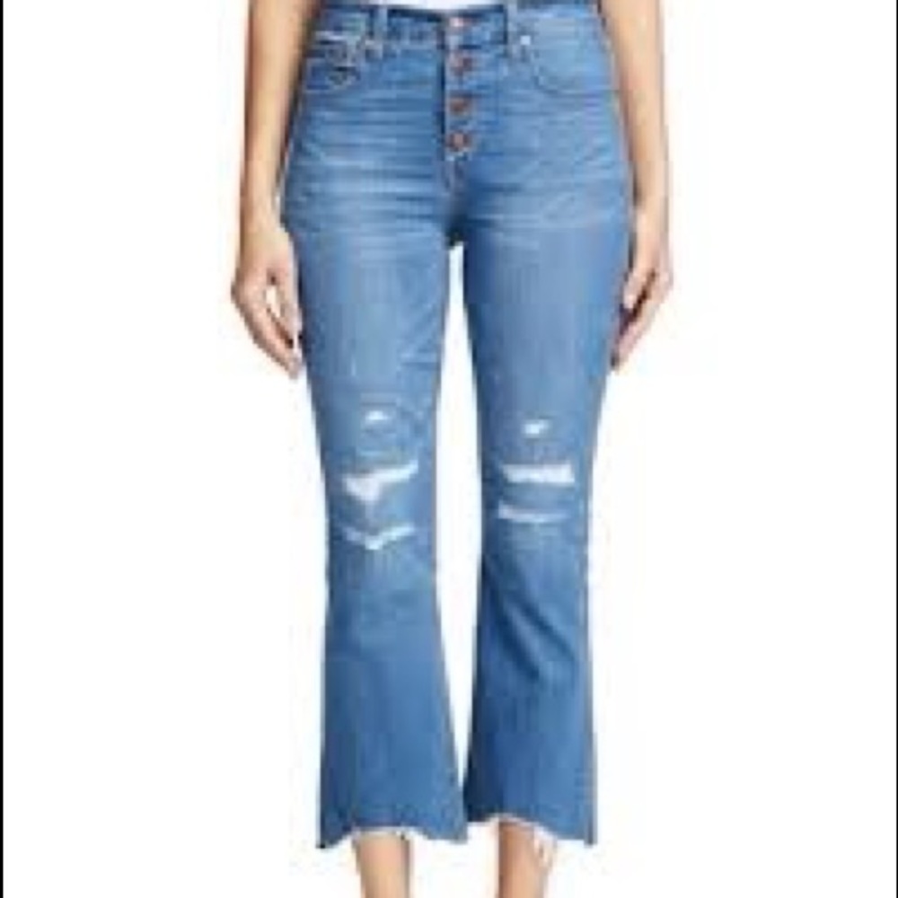 Madewell Button Front Boot Jeans